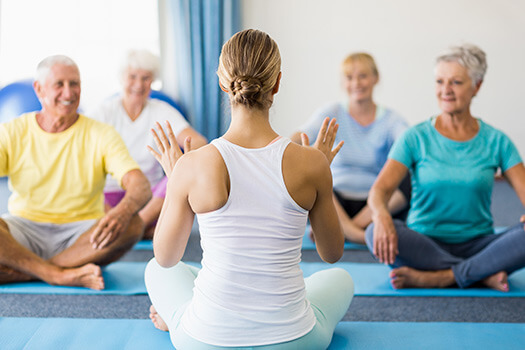 people with parkinson's doing yoga